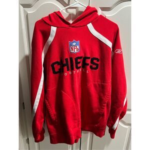 Reebok Kansas City Chiefs Authentic Sideline Hoodie Men’s L Red NFL Sweatshirt